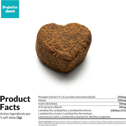 Probiotics for Dogs 90 Soft Chews – Digestive, Gut & Diarrhoea