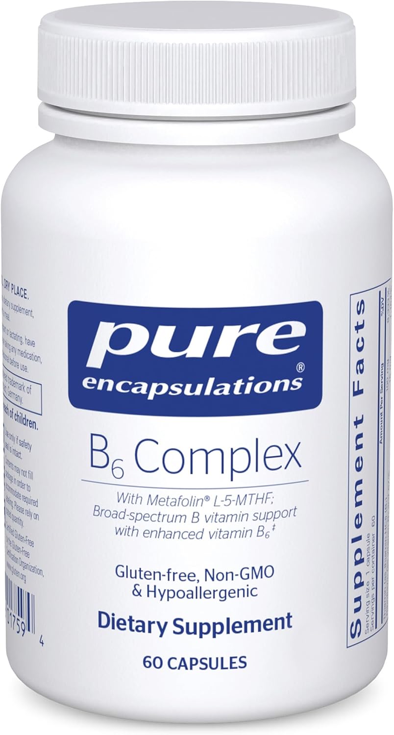 Pure Encapsulations B6 Complex – Contributes to Normal Nervous System Function with Methylated B Vitamins, 60 Capsules - görsel 1