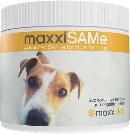 maxxiSAMe Advanced SAM-e Powder Supplement - Liver, Cognitive & Joint Support for Dogs, 150g