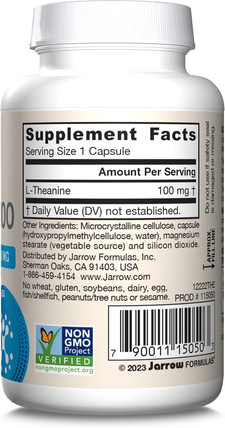 Jarrow Formulae Regular Strength Theanine 100 mg, 60 Capsules - görsel 9