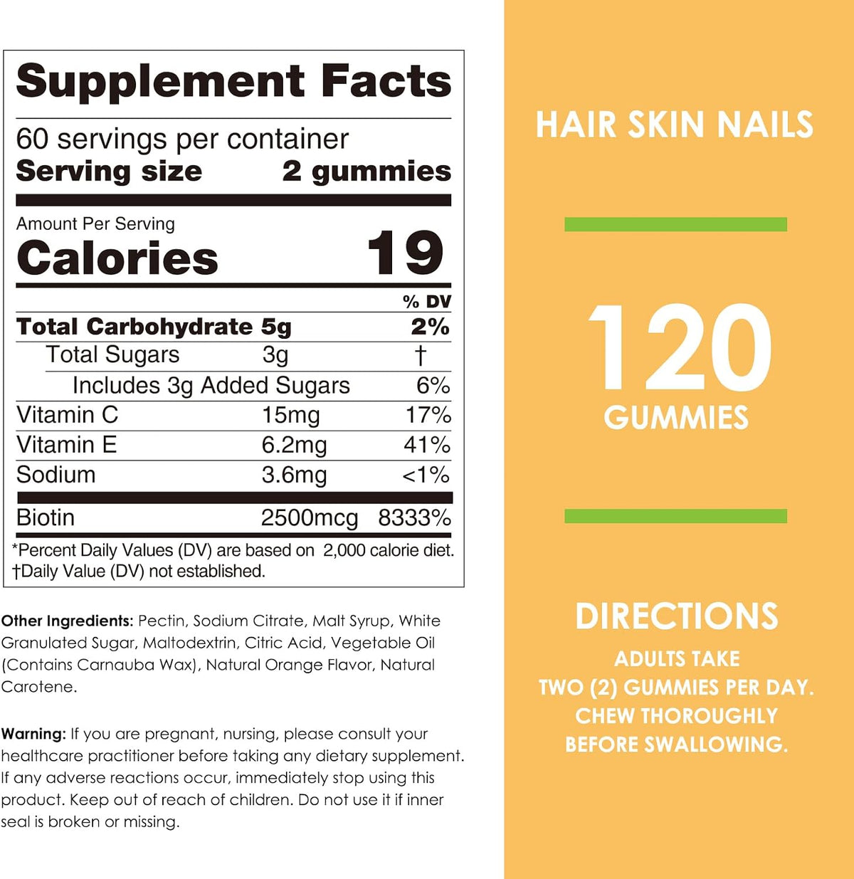 Nature's Key Biotin Gummies with Vitamin C and E – Hair, Skin and Nails Support - görsel 5