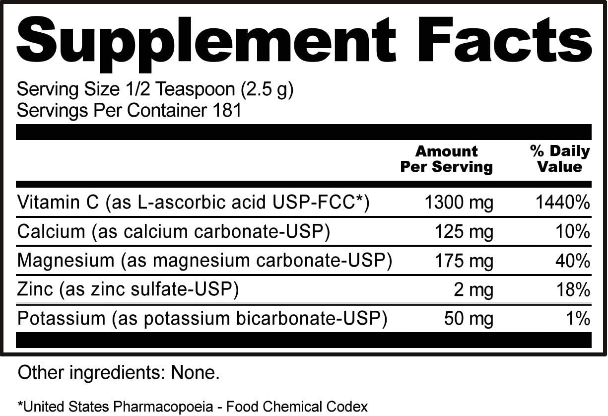 NutriBiotic Hypo-Aller C Powder – Vitamin C & Minerals, 454 g (1300 mg per serving) - görsel 4