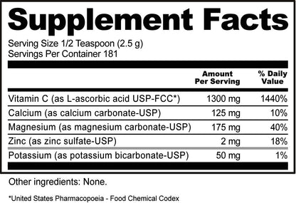 NutriBiotic Hypo-Aller C Powder – Vitamin C & Minerals, 454 g (1300 mg per serving)