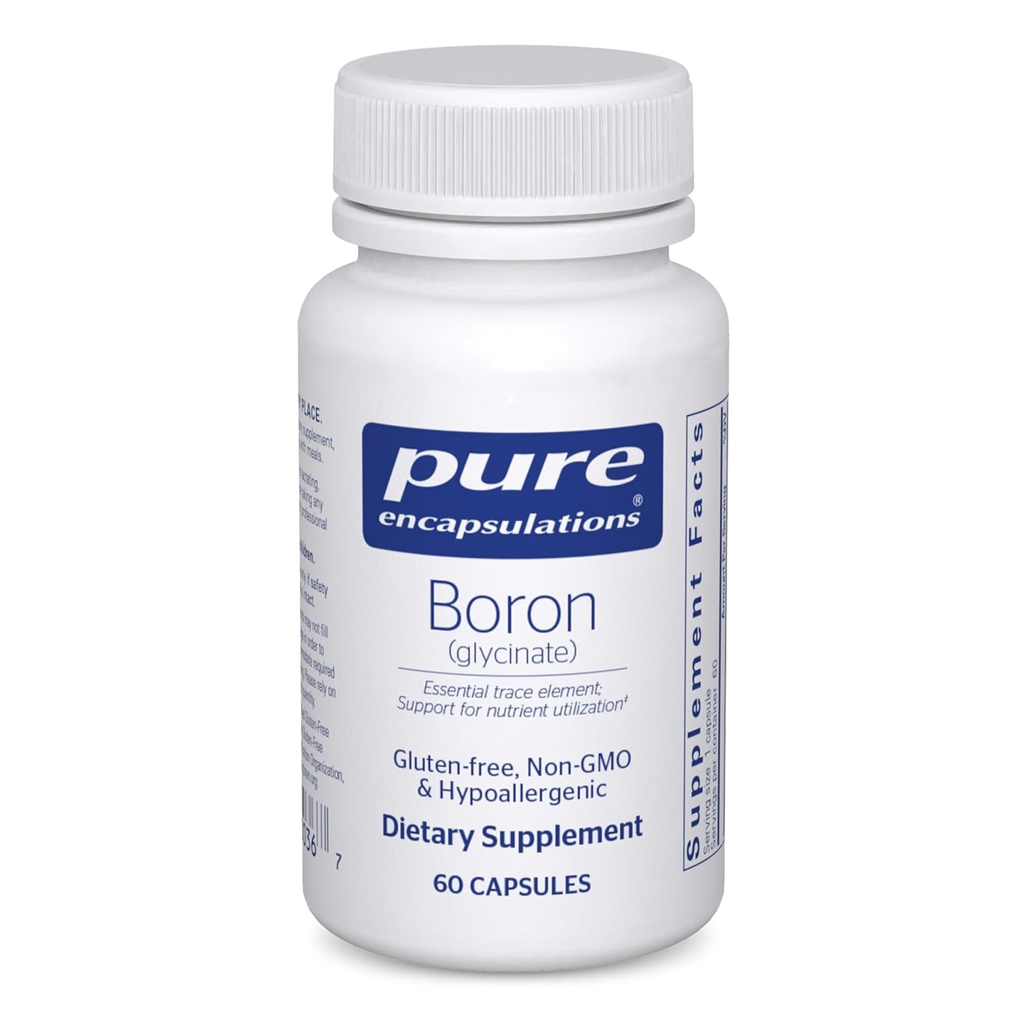 Pure Encapsulations Boron (Glycinate) | Supplement for Hormone Balance, Bone Strength and Health, Connective Tissue, and Nutrient Metabolism | 60 Capsules - görsel 1