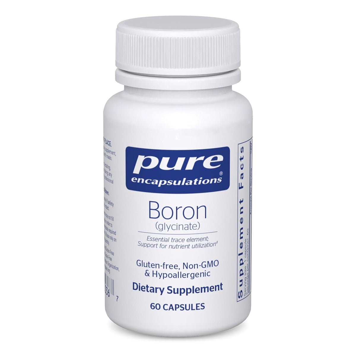 Pure Encapsulations Boron (Glycinate) | Supplement for Hormone Balance, Bone Strength and Health, Connective Tissue, and Nutrient Metabolism | 60 Capsules - görsel 1