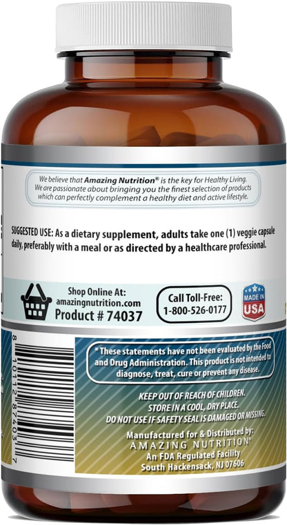 Amazing Formulae Taurine with Bioperine 1000 mg, 100 Veggie Capsules