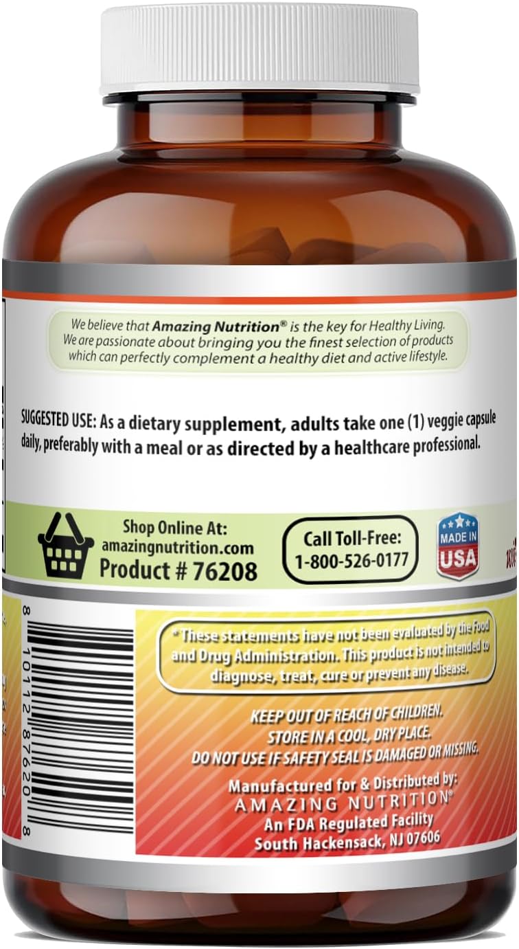 Amazing Formulae Vitamin C (Ascorbic Acid) 1000 mg with Rose Hips & Citrus Bioflavonoids - 120 Veggie Capsules - görsel 4