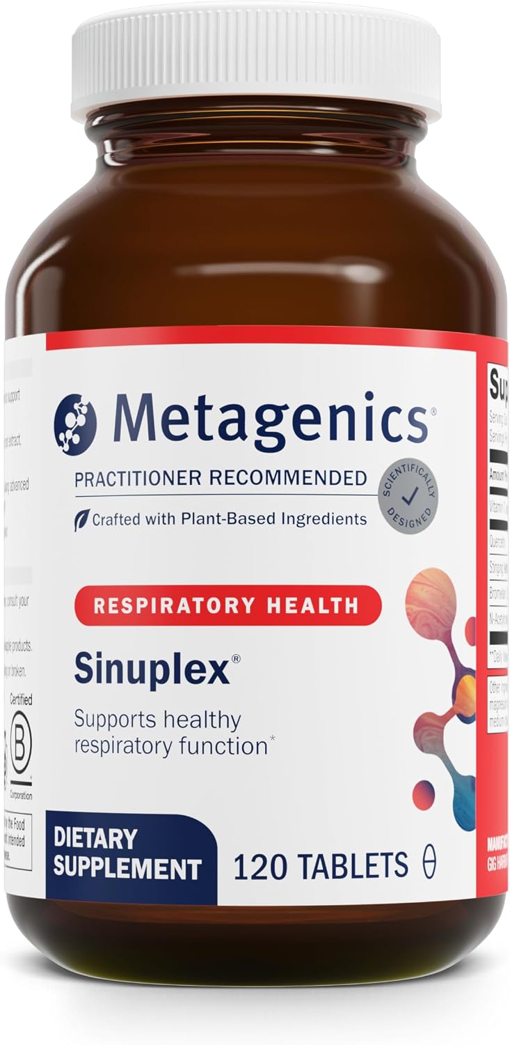 Metagenics Sinuplex – Respiratory & Immune Support with Vitamin C, Quercetin, N-Acetylcysteine & Bromelain (120 Tablets) - görsel 1
