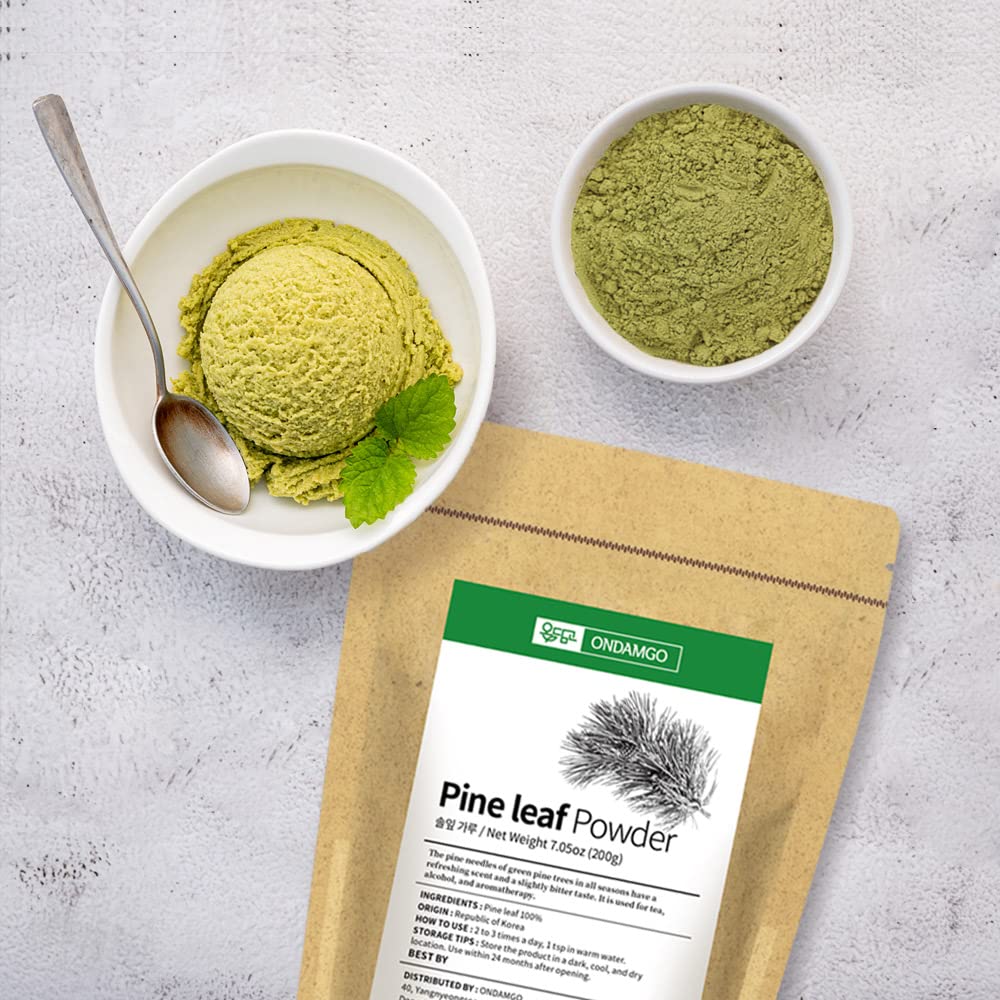 ONDAMGO Natural Pine Needles Tea Powder - 100% Pine Leaf Powder (200g) - görsel 5