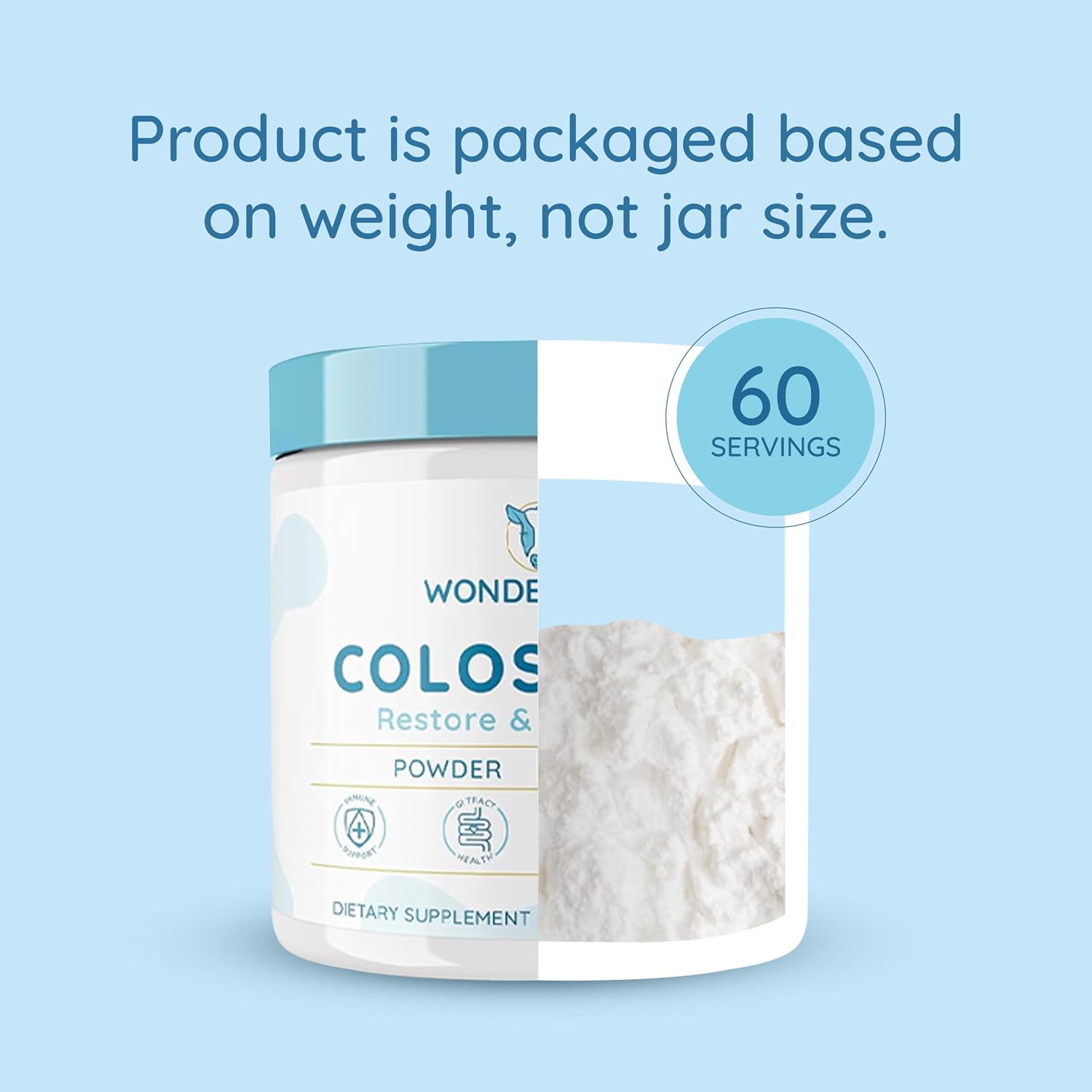 WONDERCOW Whole Bovine Colostrum Powder – Unflavoured, 60 Servings - görsel 8