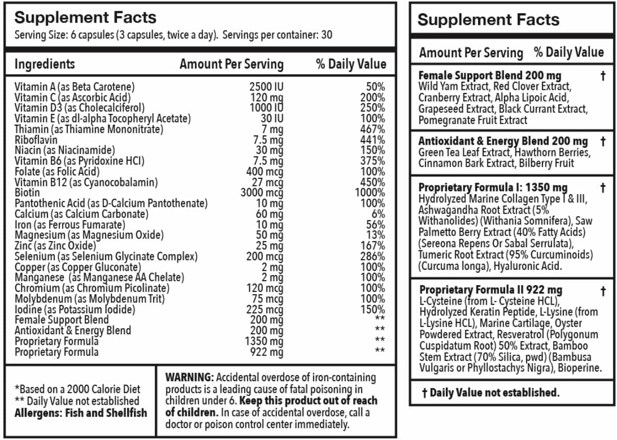 ULULIFE Ultimate Regrow Multivitamin – Hair, Skin and Nails Support (360 Capsules) - görsel 6