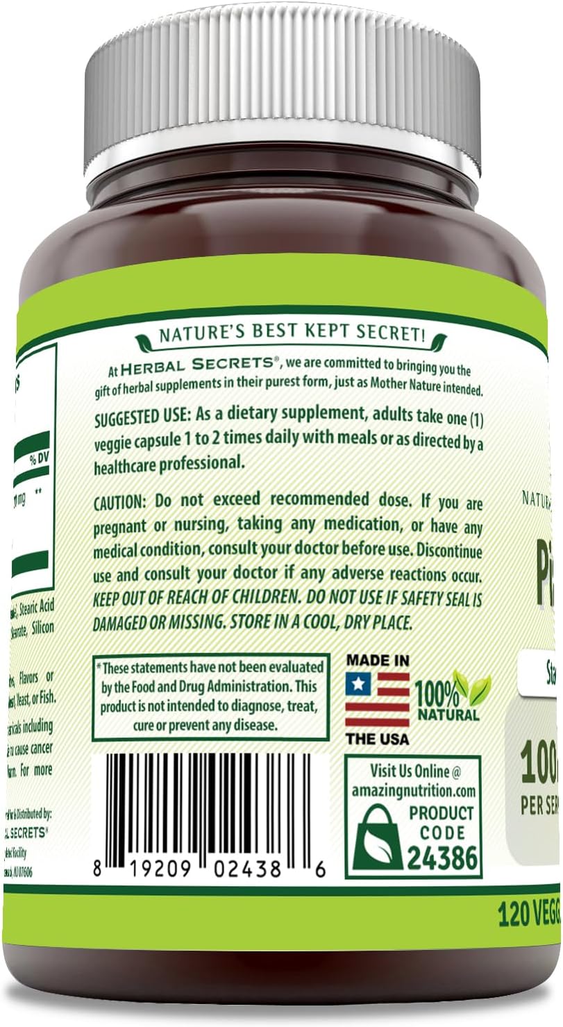 Herbal Secrets Pine Bark Extract Supplement – 100 mg per Serving, 120 Veggie Capsules - görsel 3