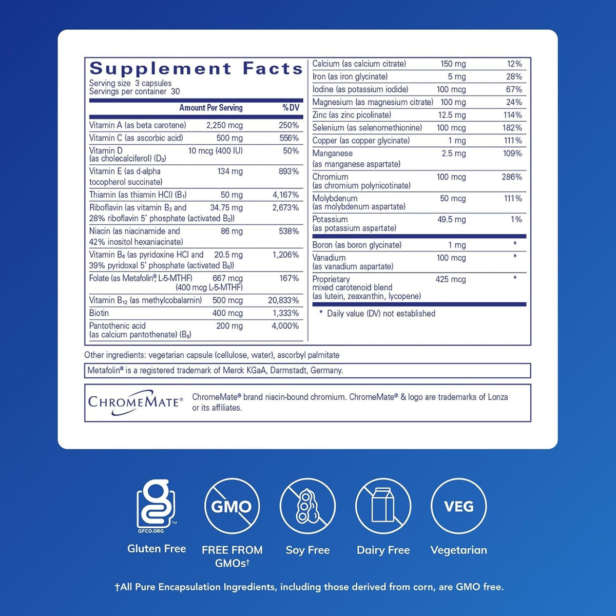 Pure Encapsulations Nutrient 950 - Multivitamin Mineral Supplement (90 Capsules) - görsel 2
