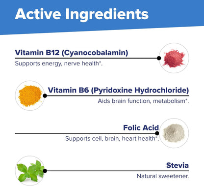 Superior Source No Shot Vitamin B-12 10000mcg with B-6 and Folic Acid, 60 Sublingual Tablets