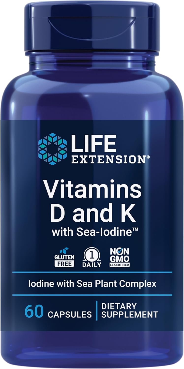 Life Extension Vitamins D and K with Sea-Iodine - görsel 1