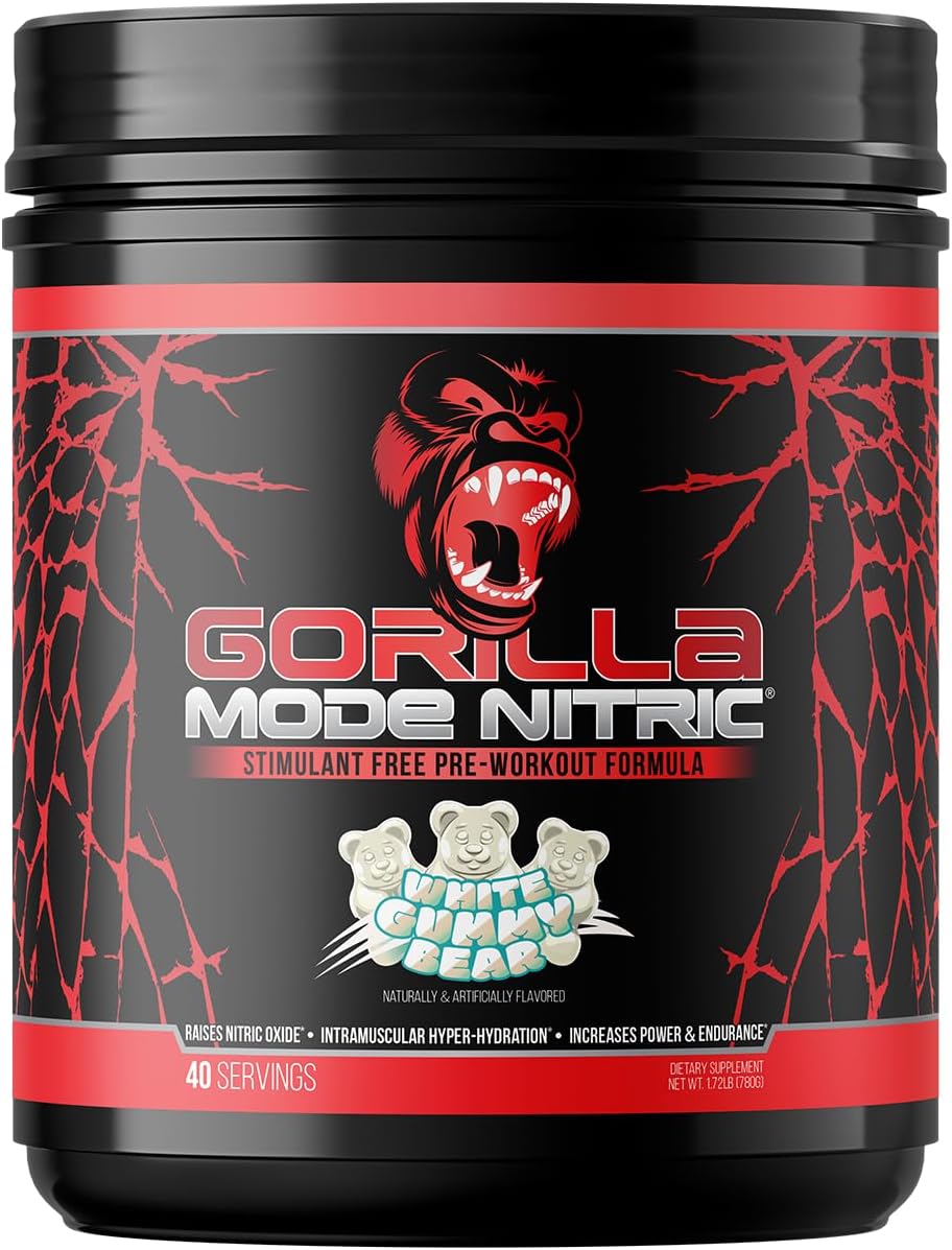 Gorilla Mode Nitric - Stimulant-Free Pre-Workout (Tigers Blood, 784g) - görsel 6
