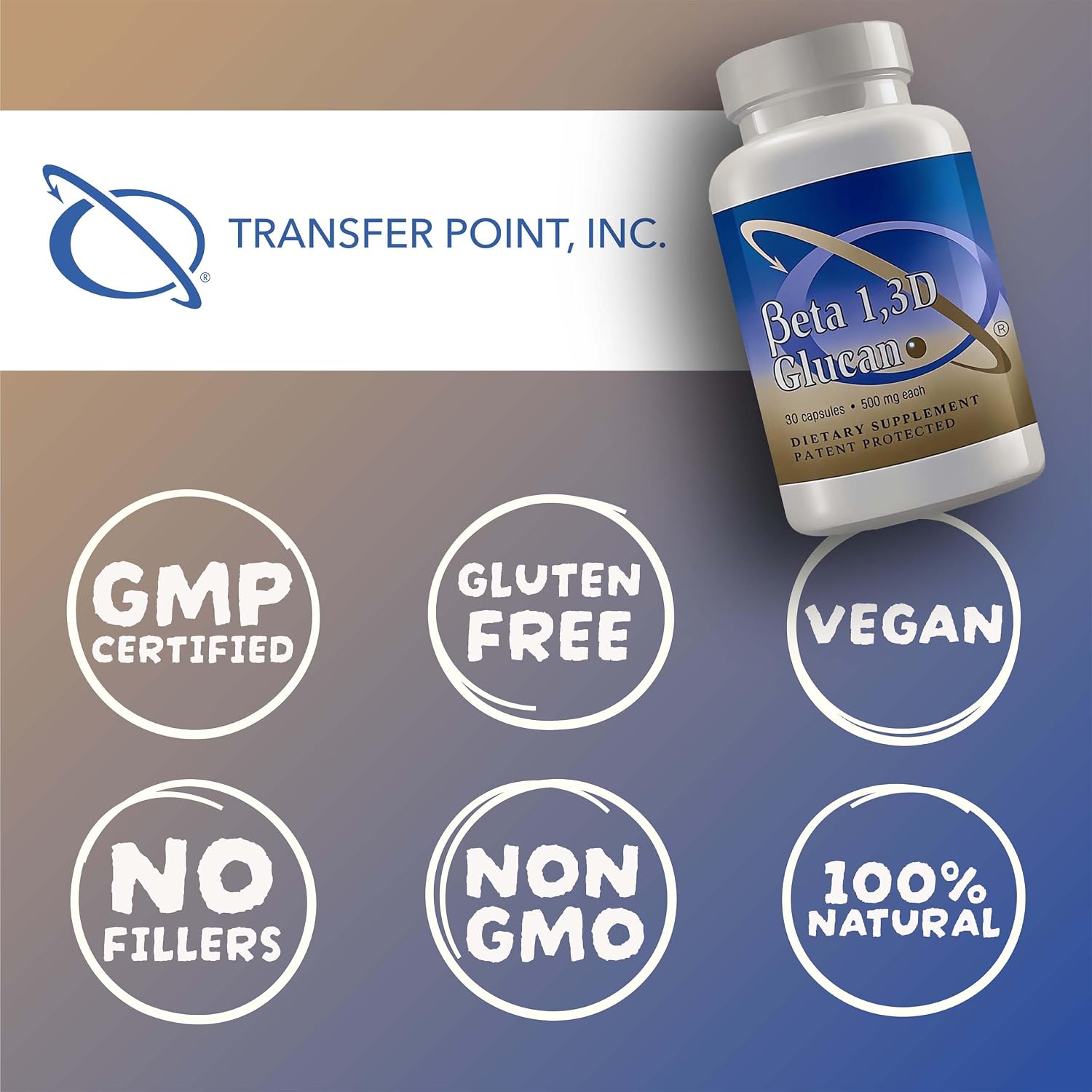 Transfer Point Beta 1,3D Glucan 500 mg, 30 Capsules - görsel 5
