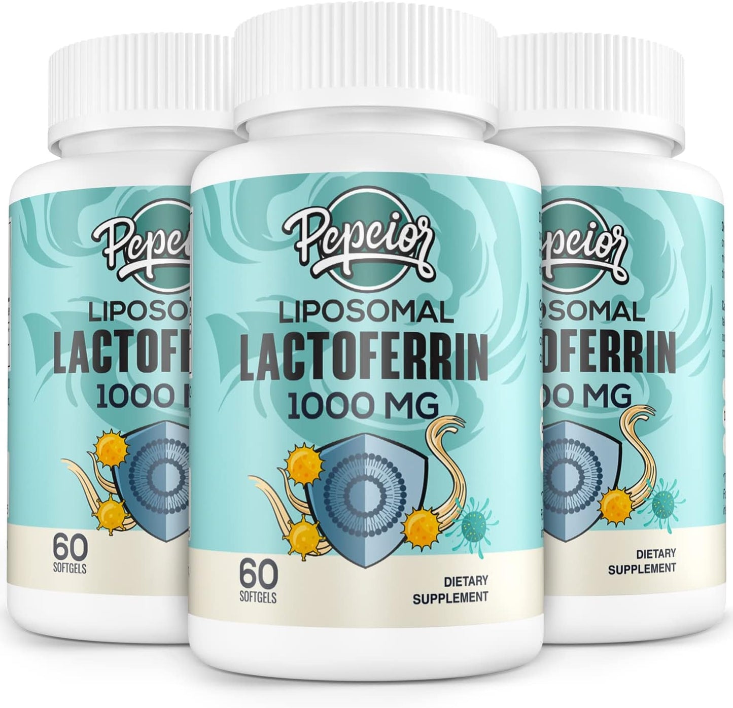 Liposomal Bovine Lactoferrin 1000 mg – for Iron Absorption & Immune Function, 60 Softgels (2 Bottles) - görsel 7