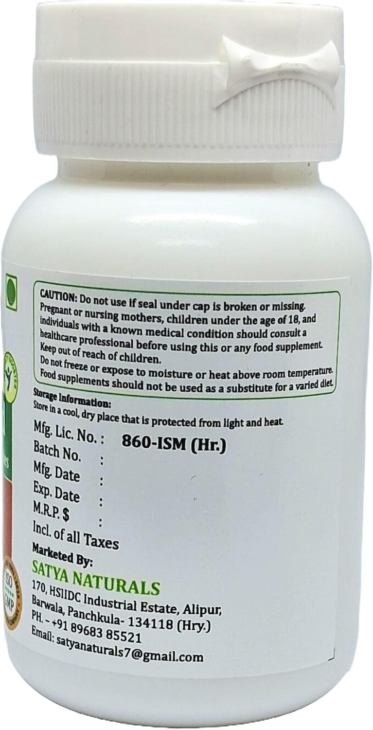 Satya Naturals Pashanbhed Forte 500 mg - 60 Vegetarian Capsules - görsel 3