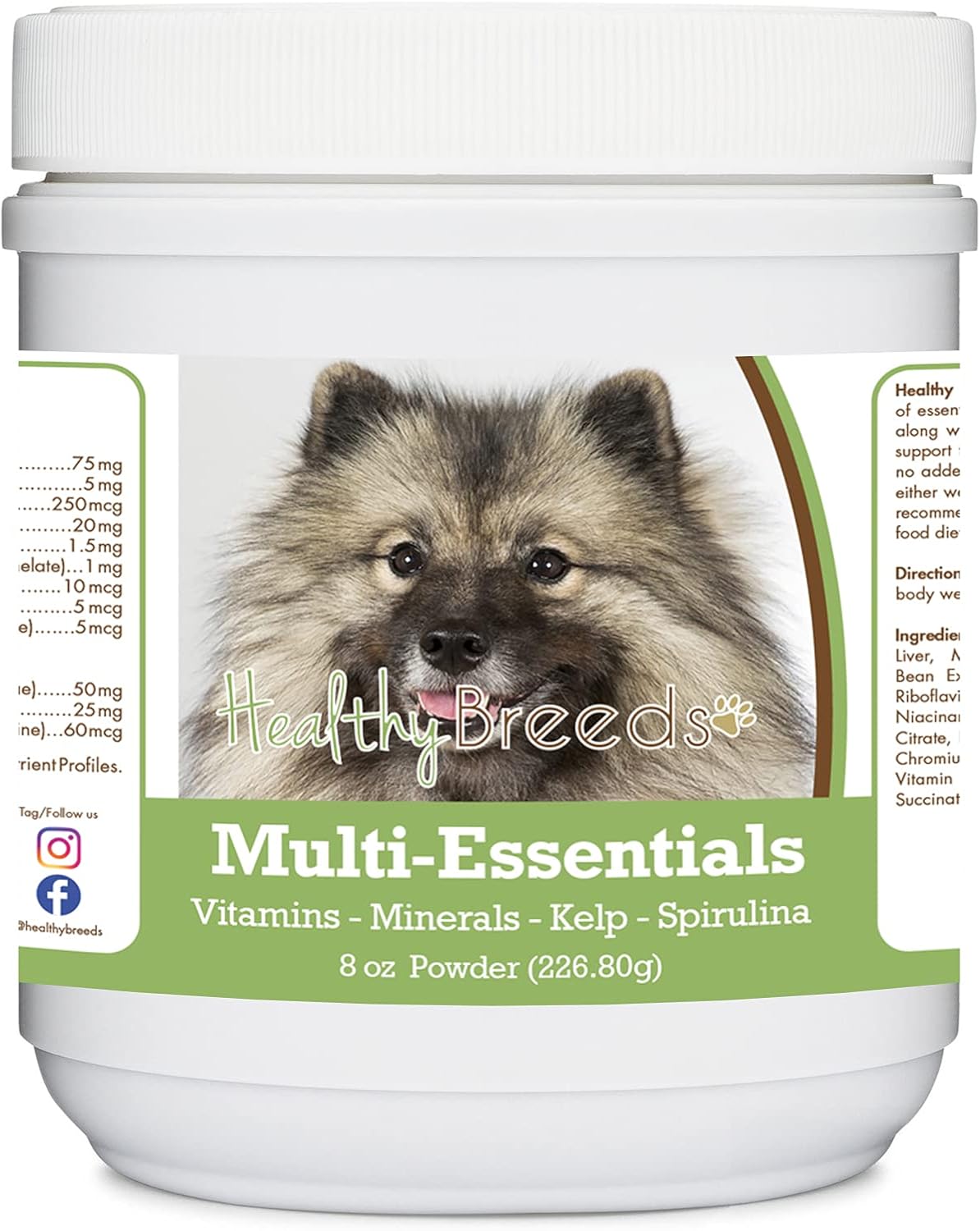 Healthy Breeds Keeshonden Multi-Essentials Powder for Dogs - Ideal Supplement of Vitamins, Minerals & Antioxidants - 227 g - görsel 1