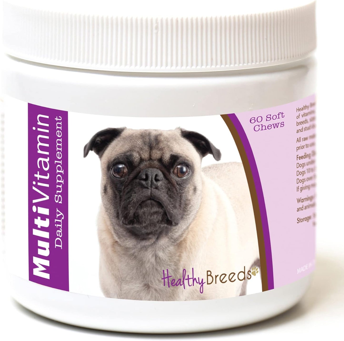 Healthy Breeds Pug Multivitamin Soft Chews 60 Count - görsel 1