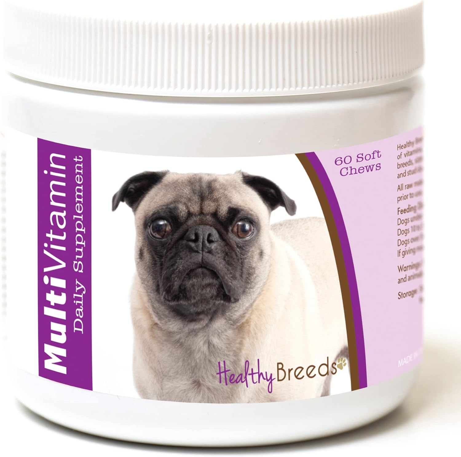 Healthy Breeds Pug Multivitamin Soft Chews 60 Count - görsel 1