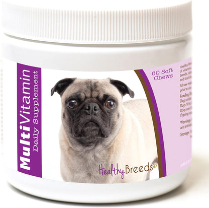 Healthy Breeds Pug Multivitamin Soft Chews 60 Count