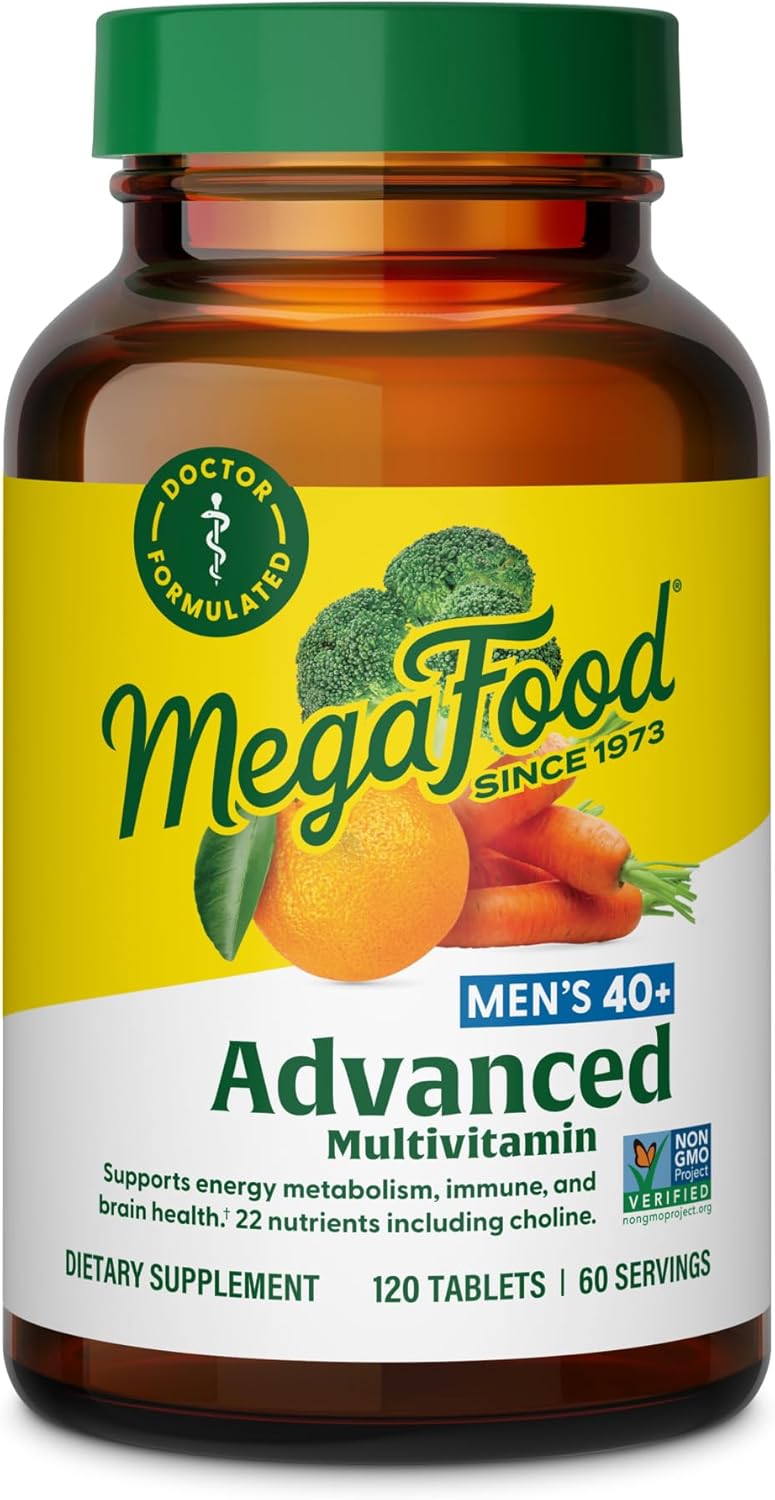 MegaFood Men's 40+ Advanced Multivitamin – 120 Tablets (60 Servings) - görsel 1