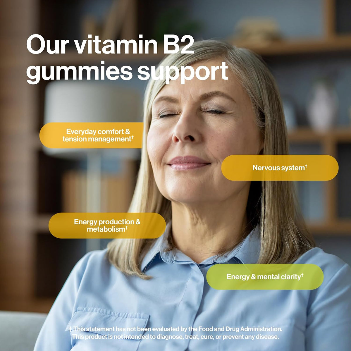 kindnature Vitamin B2 Gummies - Riboflavin 400mg Supplement for Children & Adults - Non-GMO, Soya & Gluten-free, Vegan Chewable Gummies (30 Day Supply) - görsel 5