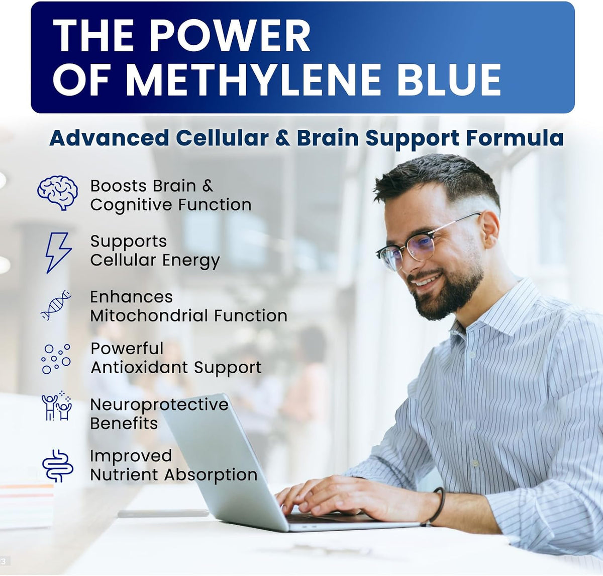 ReviNutra Methylene Blue Drops, USP Grade 1% with PQQ, CoQ10, Vitamin C & Piperine, 60 ml - görsel 2