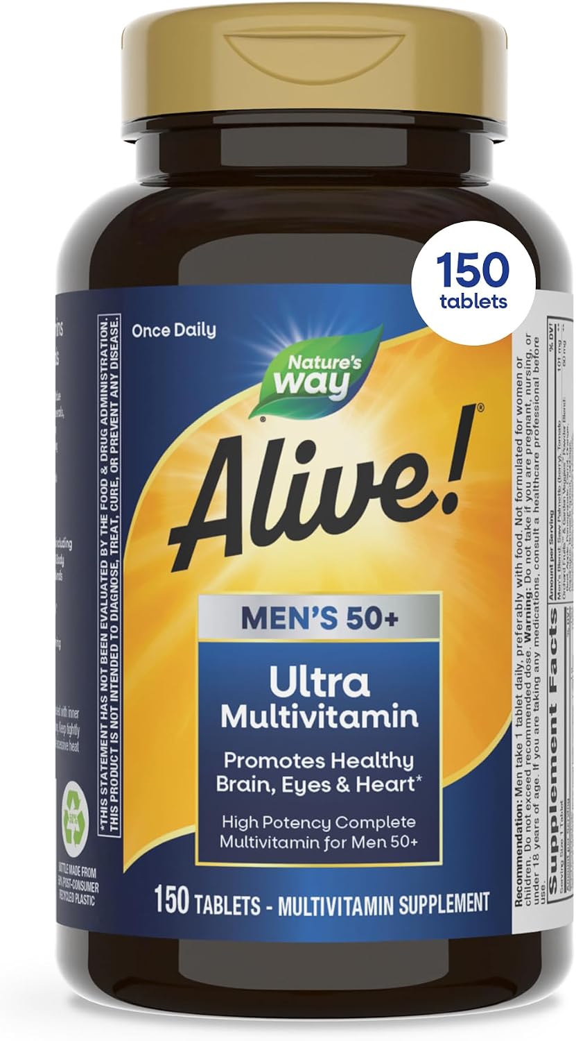 Nature's Way Alive! Ultra Potency Multivitamin for Men 50 Plus, 150 Tablets - görsel 1