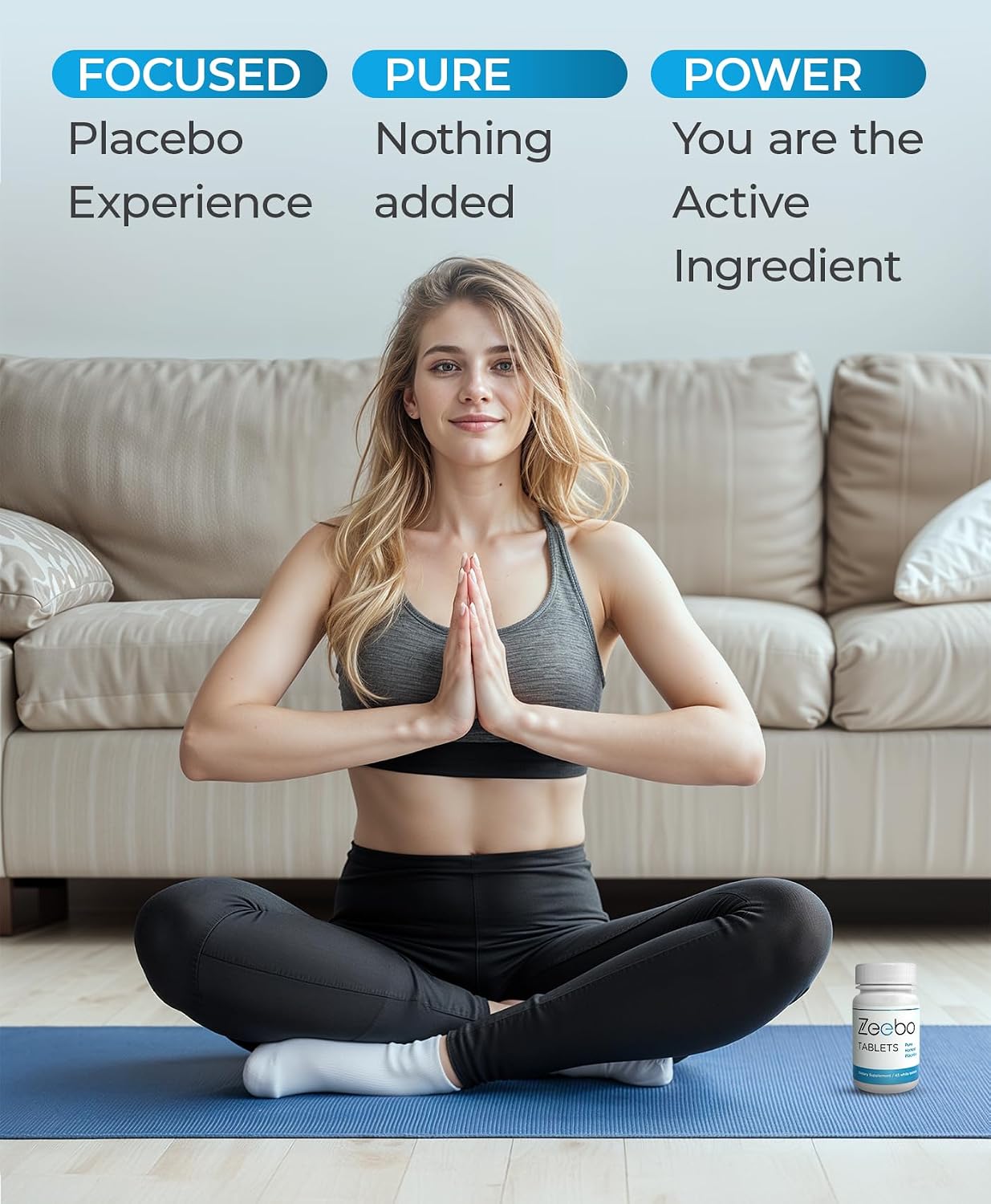 Zeebo Placebo Tablets - Inert Tablets (45 Count) - görsel 6