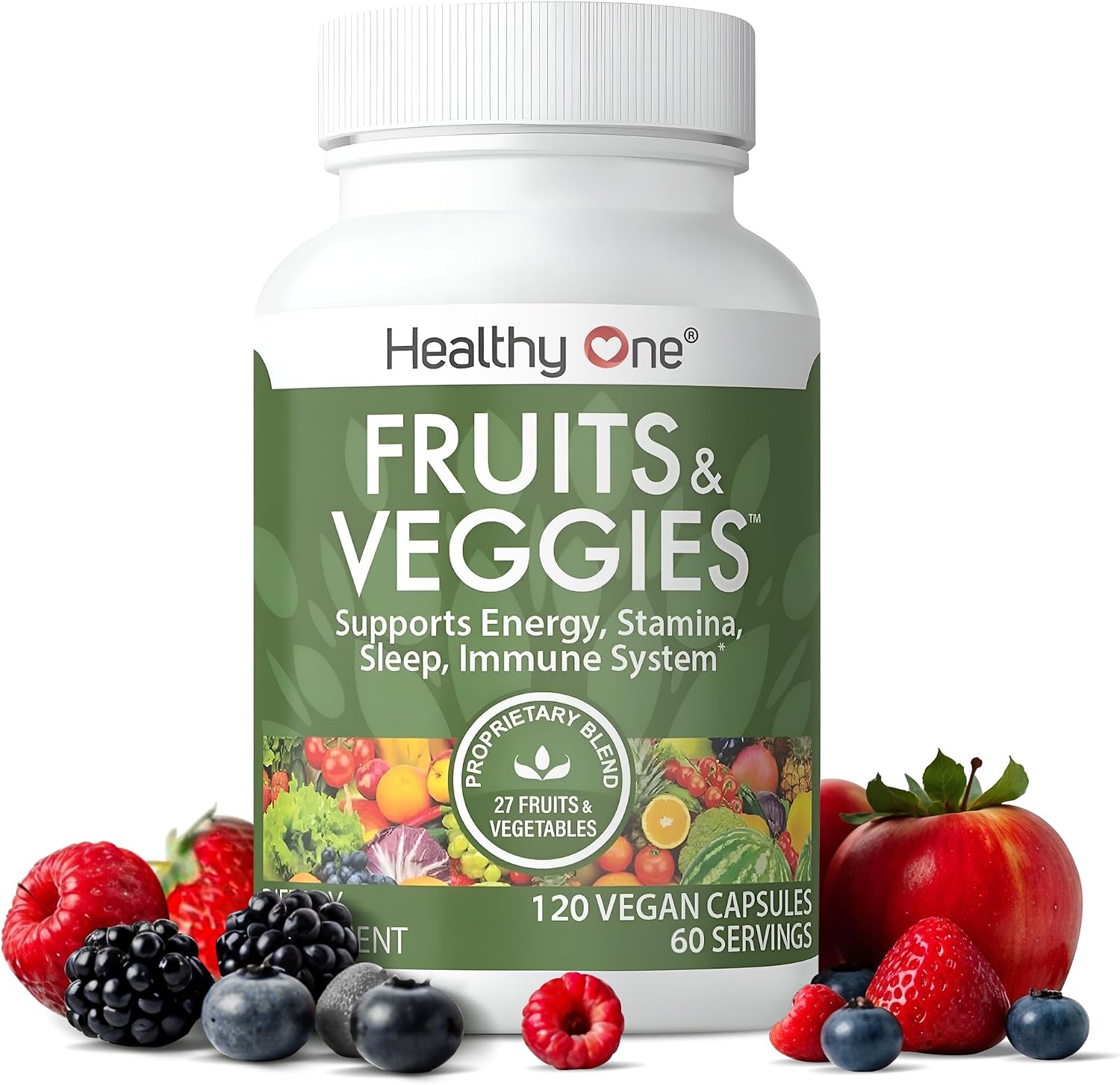 Fruits & Veggies Formula - 27 Premium Whole Foods - Organic - 120 Capsules - görsel 1