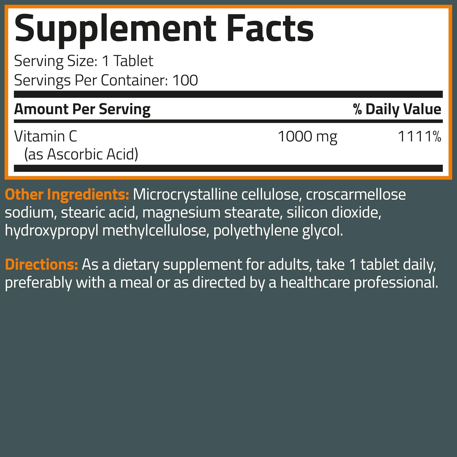 Bronson Vitamin C 1000mg Extra Strength – High Potency Immune Support – 100 Vegetarian Tablets - görsel 8