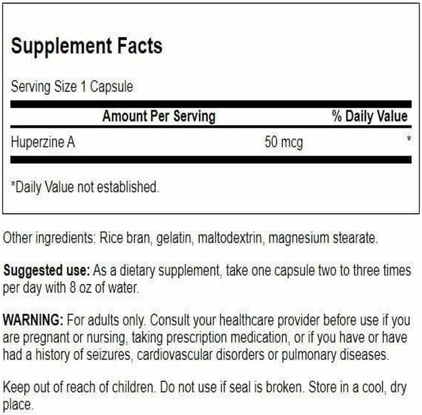 Swanson Huperzine A 5 mcg 60 Capsules - görsel 2
