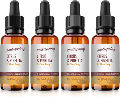 root + spring Citrus & Pinellia Herbal Tincture – Er Chen Tang Liquid Extract with Dropper, 30 ml