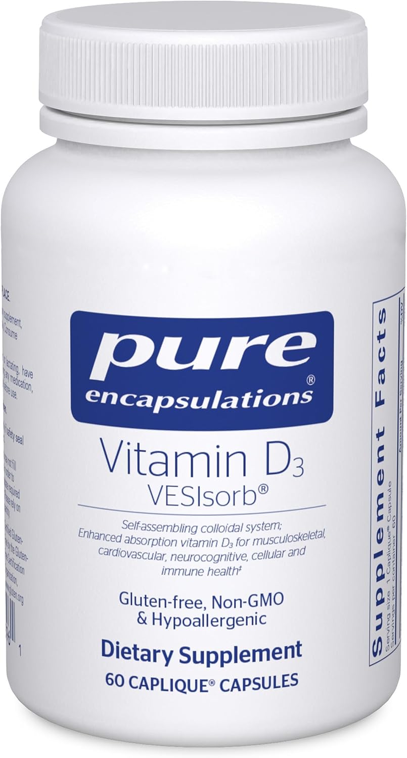 Pure Encapsulations Vitamin D3 VESIsorb – 60 Caplique Capsules - görsel 1