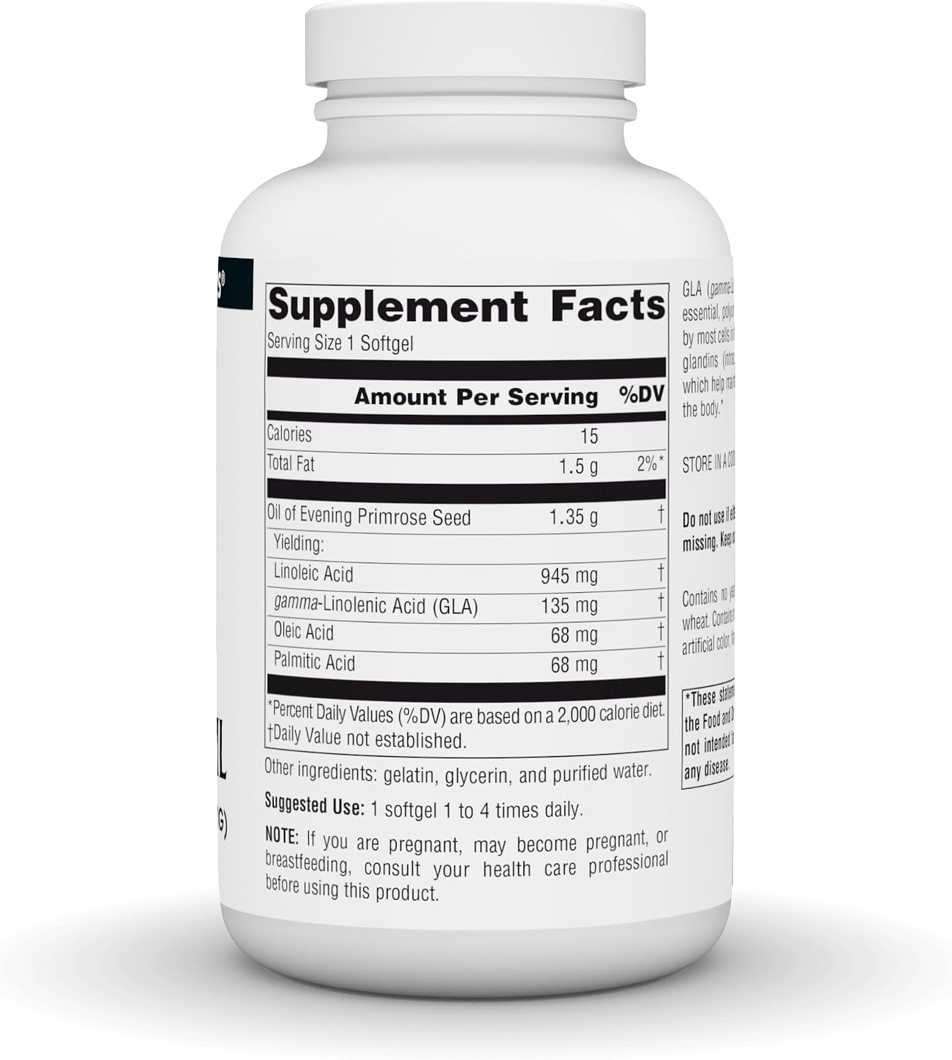 Source Naturals Evening Primrose Oil, Hexane Free, Cold-Pressed - 1350mg, 120 Softgels - görsel 2
