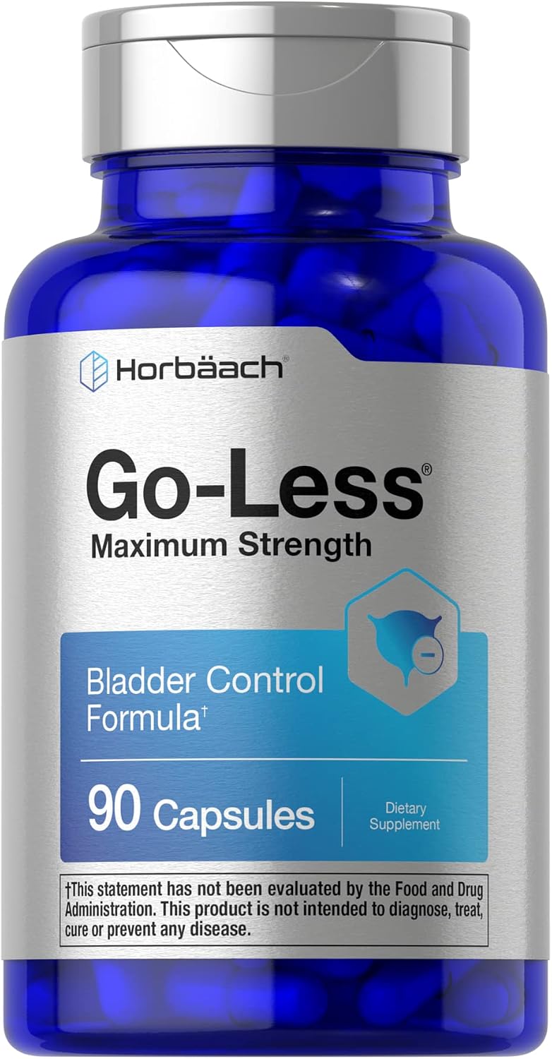 Horbäach Go Less Bladder Control Supplement | 90 Capsules | Maximum Strength Capsules for Women and Men | Non-GMO & Gluten-free Formula - görsel 1