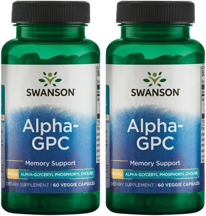 Swanson Alpha-GPC (Alpha Glycerophosphocholine) 300 mg, 60 Vegetable Capsules