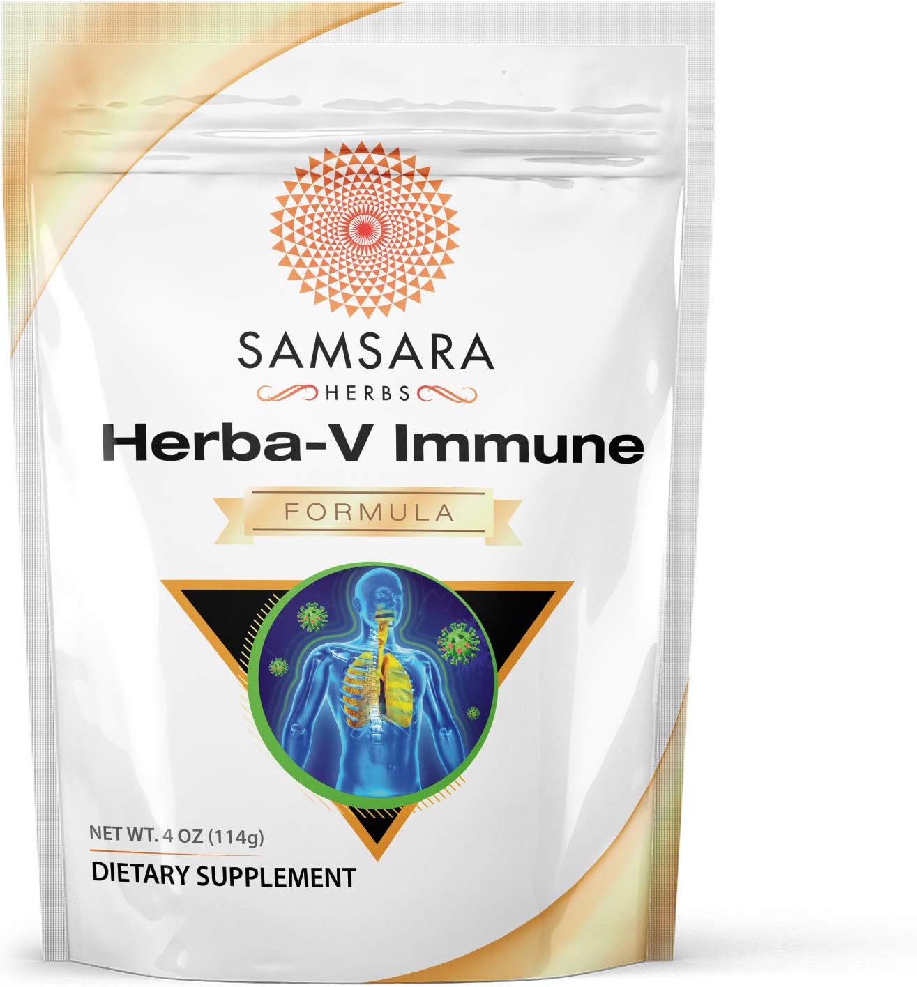 Samsara Herbs Herba-V Immune (114g) - Herbal Support Formula with 18 Powerful Herbal Extracts - görsel 1