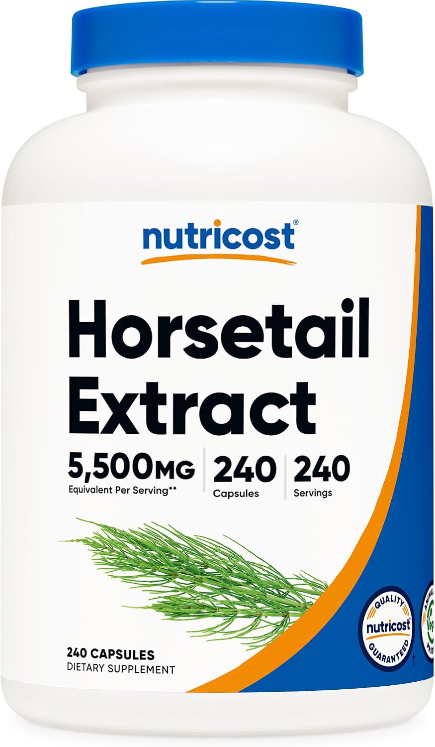 Nutricost Horsetail Extract 240 Capsules - Non-GM, Gluten-free, Vegan - 240 Servings - görsel 1
