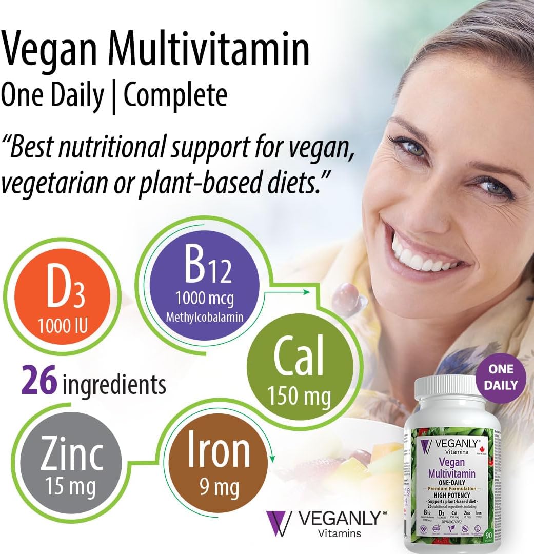 VEGANLY Vegan Multivitamin One-Daily – 90 Tablets - görsel 2
