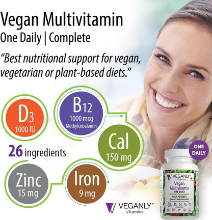 VEGANLY Vegan Multivitamin One-Daily – 90 Tablets