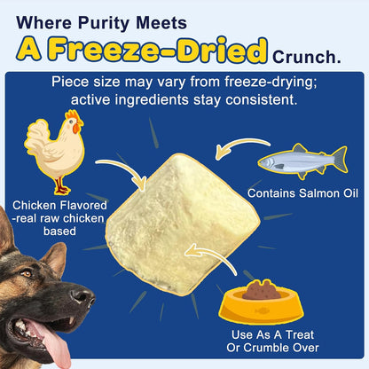 SHINEPAWS Omega-3 Fish Oil for Dogs – Chicken Flavoured Chews with EPA, DHA, Zinc & Biotin (120 Count)