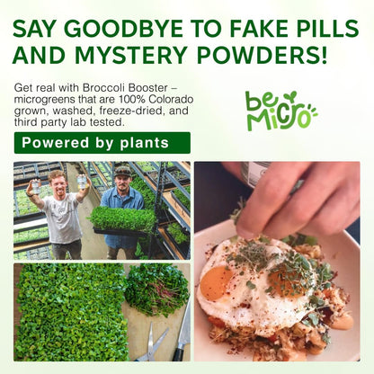 Whole Food Microgreens - US Grown, Small Batch, Nutritional Booster - Broccoli Booster - Nrf2 Activation - 5g