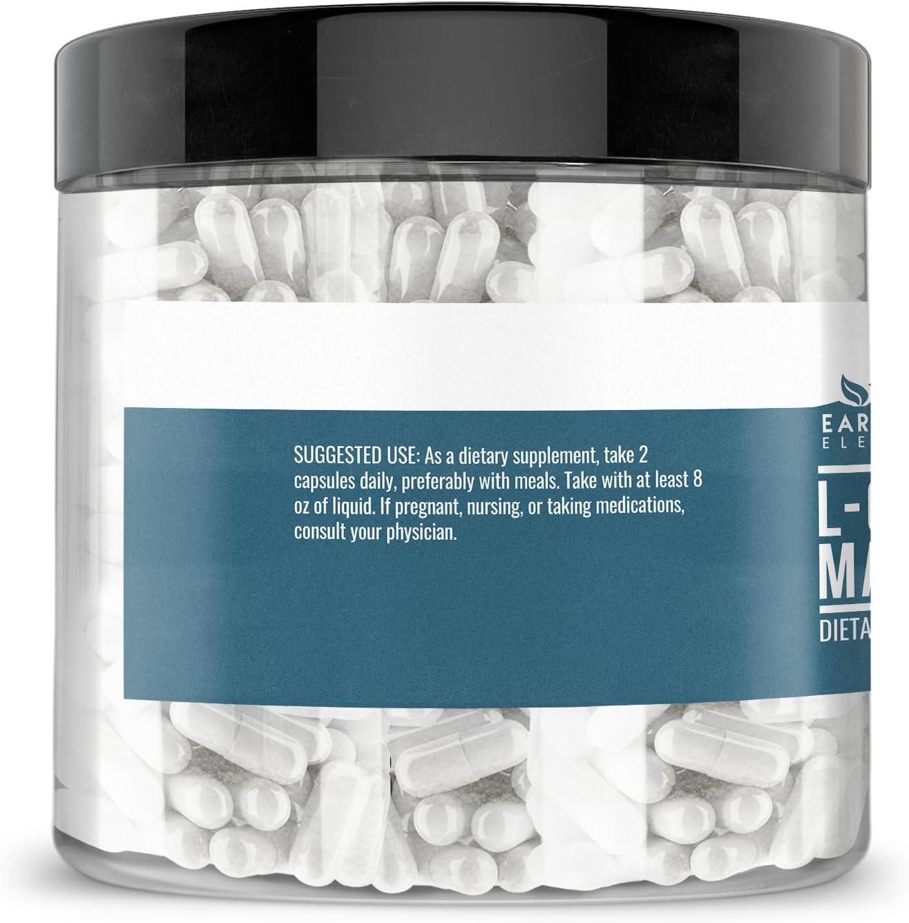 Earthborn Elements L-Citrulline DL-Malate 2:1, 200 Capsules, Pure & Undiluted, No Additives - görsel 3