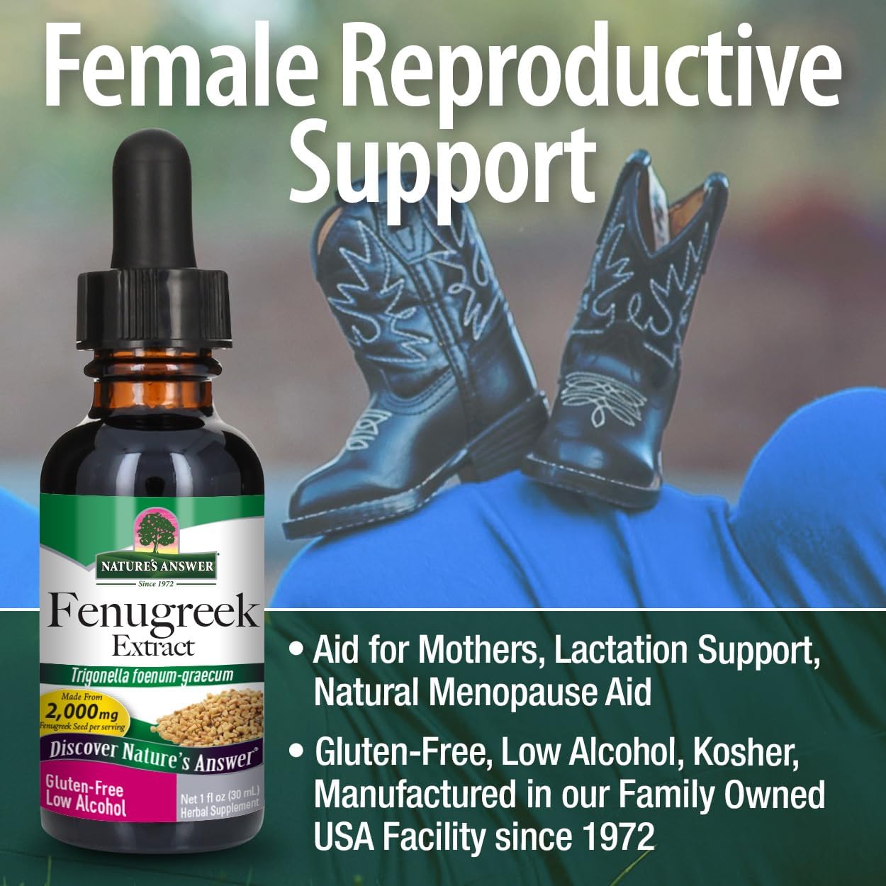 Nature's Answer Fenugreek Seed Extract – Liquid, 30 ml (1 fl oz) - görsel 3