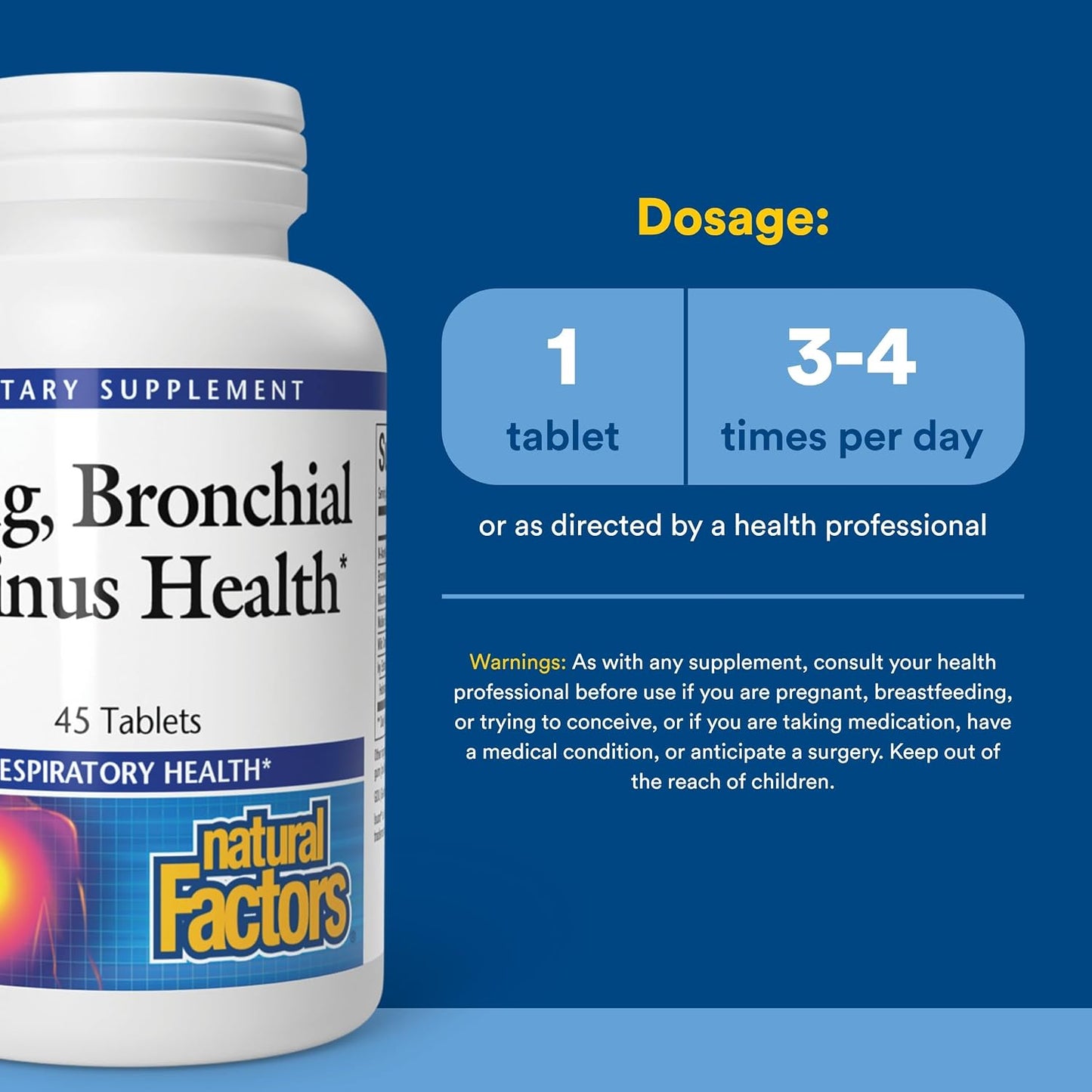 Lung, Bronchial & Sinus Health - 45 Tablets - görsel 3