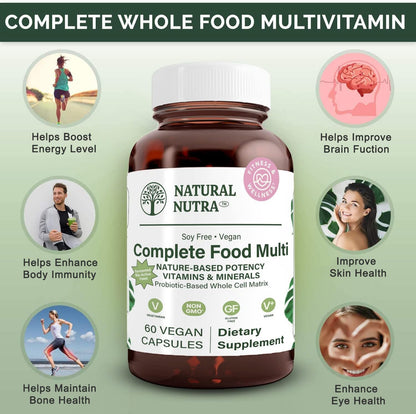 Natural Nutra Whole Food Complete Multivitamin and Mineral for Women and Men